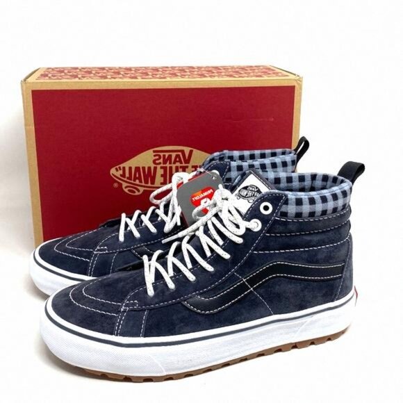 VANS SK8-Hi MTE-1 High Top Plaid Gray Suede VN0A5HZYGYW Sneakers Size Men’s